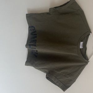 Gymshark forest green crop top t-shirt xtra small